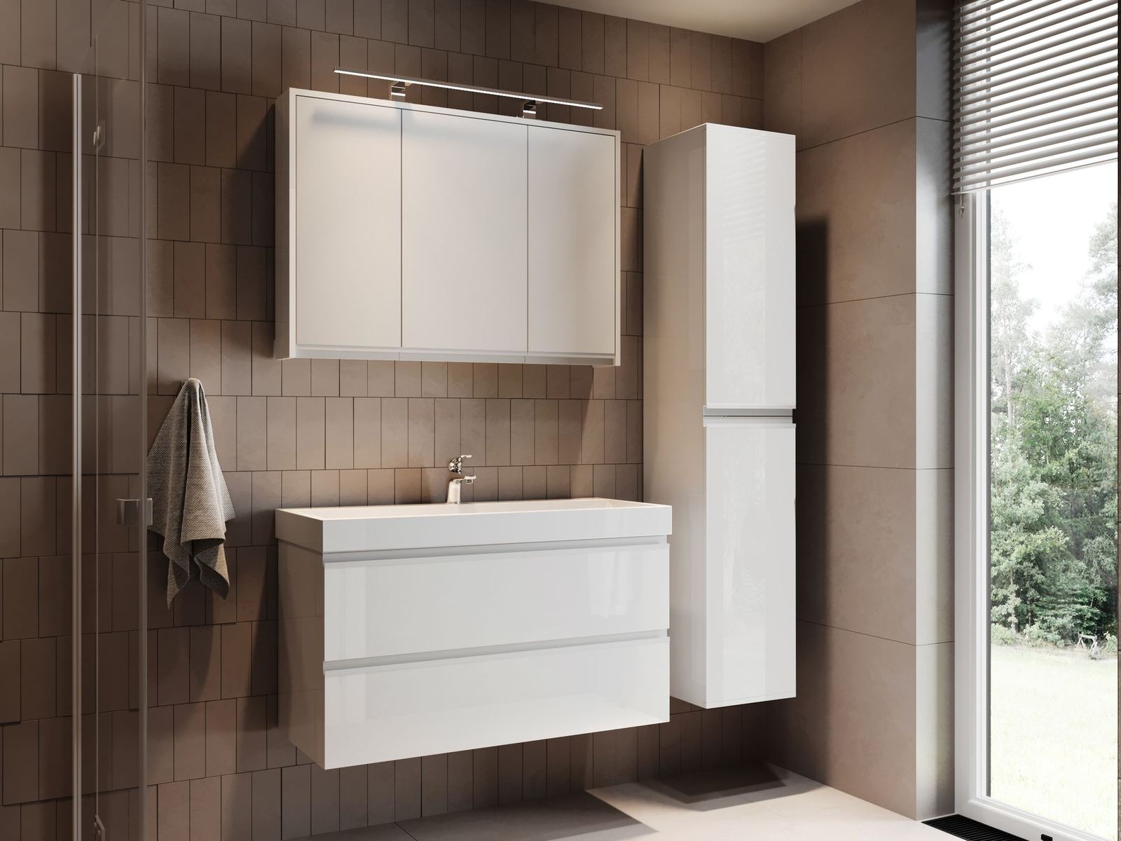 Bahar 80 Mirror Wall Cabinet